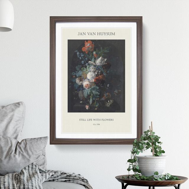 Still Life With Flowers Vol.4 by Jan Van Huysum - Single Picture Frame Print East Urban Home Frame Option: Walnut Framed, Size: 36cm H x 27cm W x 2cm on Productcaster.