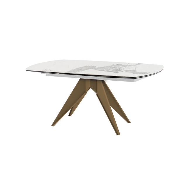 MINOSSE Dining Table Target Point Table Top Colour: Carrara, Table Base Colour: Earth on Productcaster.