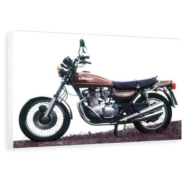 '1976 Kawasaki Z900' Photograph George Oliver Size: 39.9 cm H x 60 cm W x 3.8 cm D, Format: Wrapped Canvas on Productcaster.