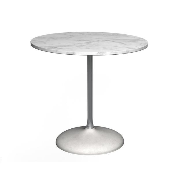 Clarke County Round Marble Top Dining Table Corrigan Studio Colour (Table Base): Grey on Productcaster.