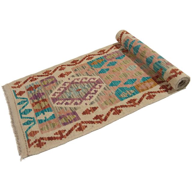 Hand Woven Hand Loomed 58cm X 203cm Beige Indoor / Outdoor Area Rug Farah1970 on Productcaster.