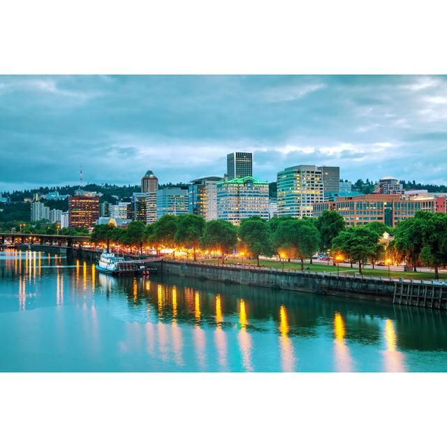 Galle Downtown Portland Cityscape - Wrapped Canvas Photograph House of Hampton Size: 81cm H x 122cm W x 3.8cm D on Productcaster.