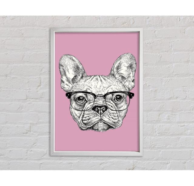 French Bulldog In Glasses Framed Print Bright Star Size: 100cm H x 141.4cm W on Productcaster.