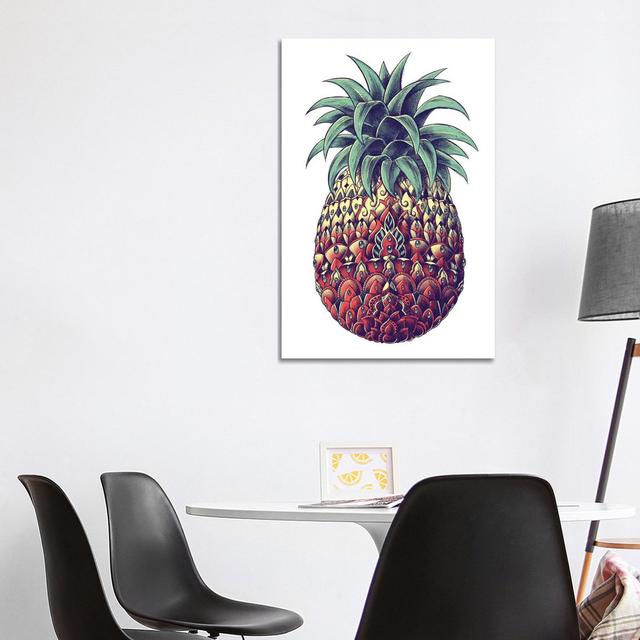 Pineapple In Colour III by Bioworkz - Wrapped Canvas Gallery-Wrapped Canvas Giclée 17 Stories Size: 101.6cm H x 66.04cm W on Productcaster.