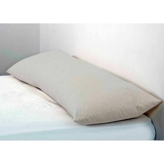 Aaratrika Plain Pillowcase 17 Stories Size: 48 x 90 cm, Colour: Cream on Productcaster.