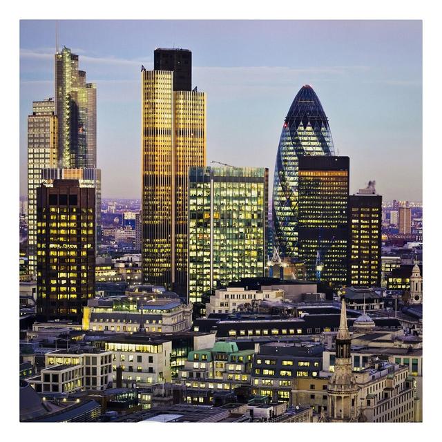 'London City' - Wrapped Canvas Graphic Art Print East Urban Home Size: 80cm H x 80cm W x 2cm D on Productcaster.