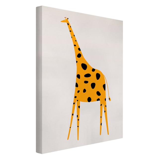 Leinwandbild Giraffe Isabelle & Max Format: Recycelte Leinwand 330g/m², Größe: 60 cm H x 40 cm B on Productcaster.