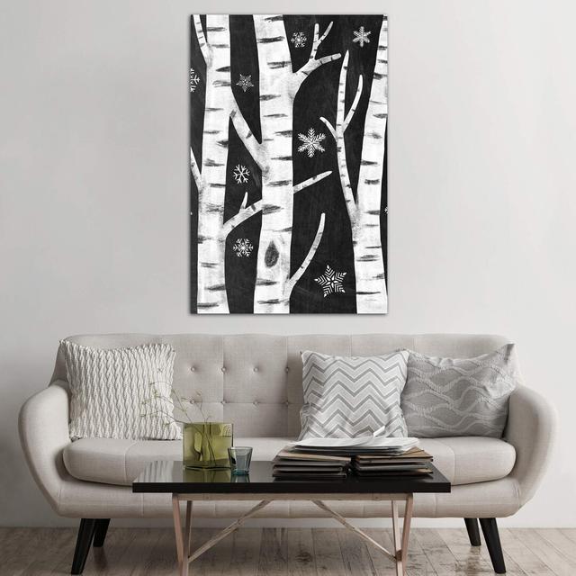 Snowy Birches I by Mary Urban - Wrapped Canvas Painting The Seasonal Aisle Size: 101.6cm H x 66.04cm W x 3.81cm D on Productcaster.