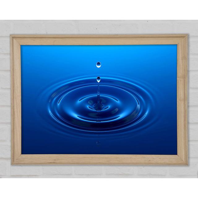 Water Drop Perfect Blue - Print Ebern Designs Size: 59.7cm H x 84.1cm W x 1.5cm D on Productcaster.