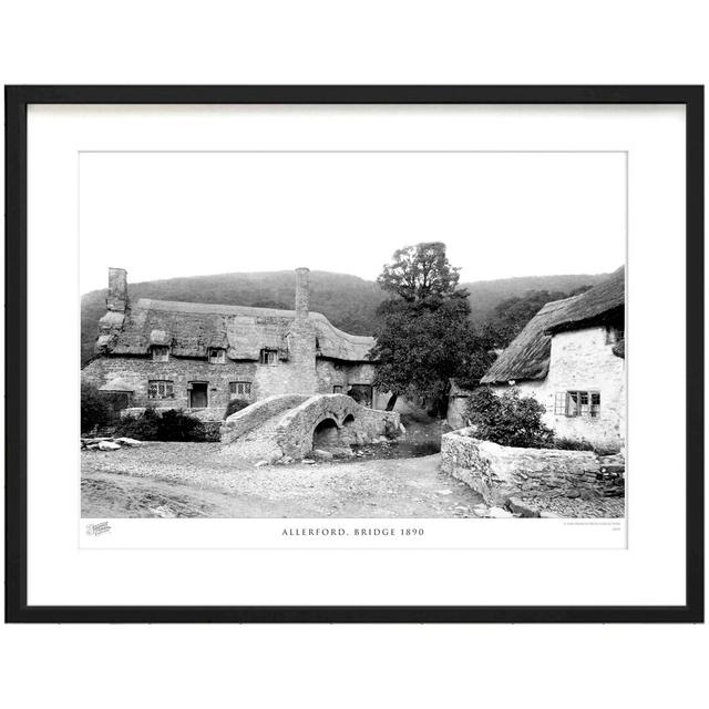 'Allerford, Bridge 1890' - Picture Frame Photograph Print on Paper The Francis Frith Collection Size: 45cm H x 60cm W x 2.3cm D on Productcaster.