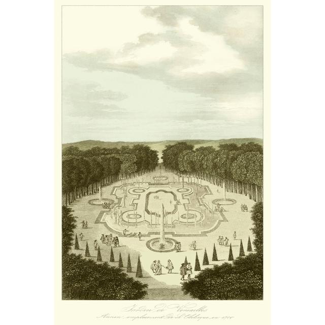 Garden At Versailles I Rosalind Wheeler Size: 76cm H x 51cm W x 3.8cm D on Productcaster.