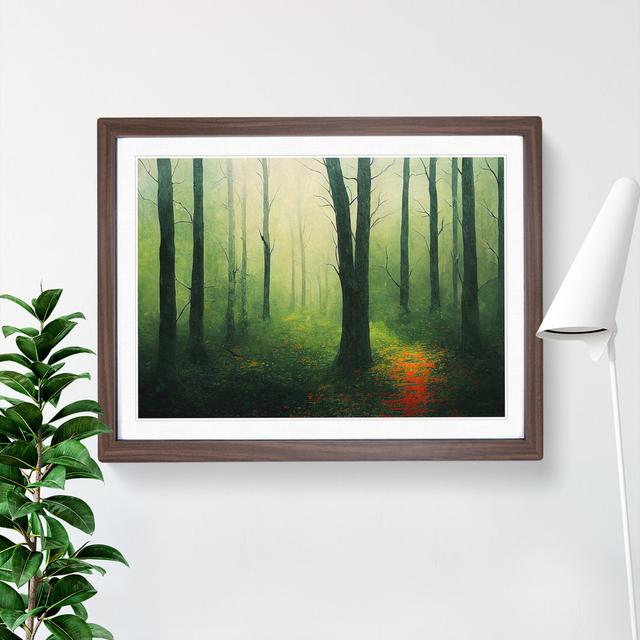 Spring Forest Painted - Picture Frame Graphic Art Alpen Home Size: 34cm H x 46cm W x 2cm D, Frame Colour: Walnut on Productcaster.