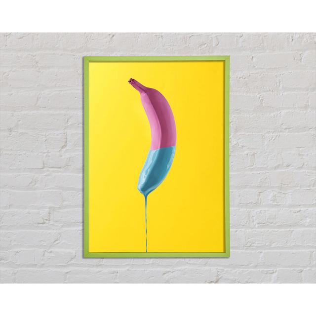 Banana Wonder Framed Print Brayden Studio Format: Blue Framed Paper, Size: 29.7cm H x 21cm W x 2cm D on Productcaster.