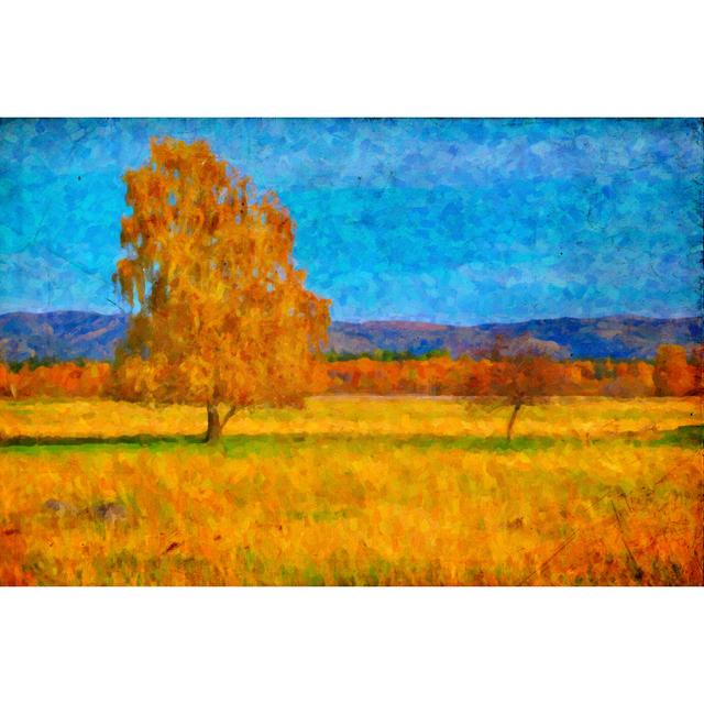 Oil Picture A Autumn Landscape August Grove Size: 81cm H x 122cm W x 3.8cm D on Productcaster.