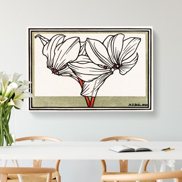 Cyclamen Flowers by Julie De Graag - Wrapped Canvas Painting East Urban Home Size: 50cm H x 76cm W x 3cm D on Productcaster.