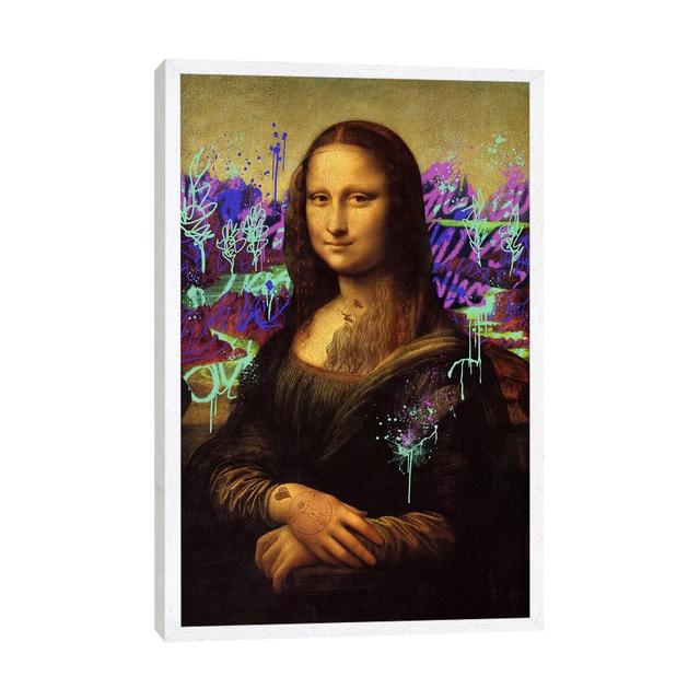 Mona Lisa -The Perfect Smile by 5by5collective - Graphic Art Print on Canvas Ebern Designs Size: 152.4cm H x 101.6cm W x 3.81cm D, Format: White Frame on Productcaster.