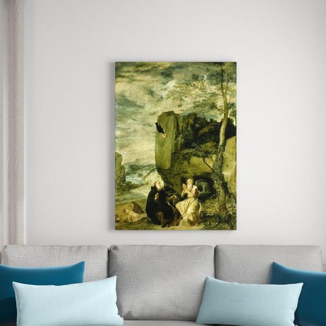 St. Anthony The Abbot and St. Paul The First Hermit, C.1642 by Diego Velázquez - Art Print on Canvas East Urban Home Size: Extra Large on Productcaster.