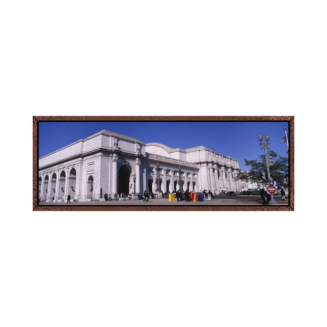 USA, Washington DC, Tourists Walking In Front Of Union Station by Panoramic Images - Panoramic Gallery-Wrapped Canvas Giclée on Canvas Ebern Designs F on Productcaster.