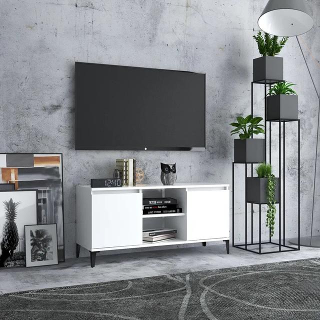 Steyning TV Stand for TVs up to 43" Corrigan Studio Colour: White on Productcaster.