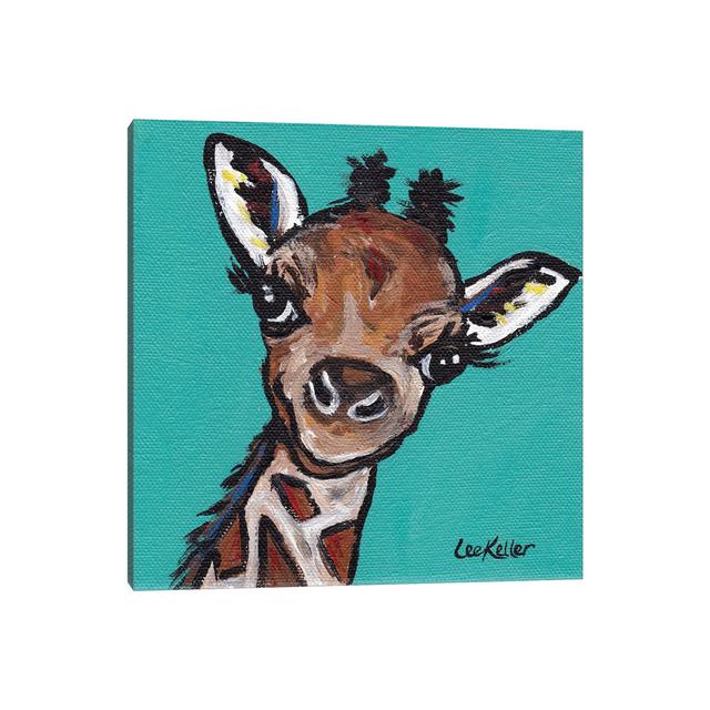 Lucy the Giraffe by Hippie Hound Studios - Wrapped Canvas Painting Latitude Vive Size: 66.04cm H x 66.04cm W x 1.91cm D on Productcaster.