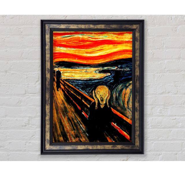 Edvard Munch The Scream Framed Print Rosalind Wheeler Format: Gold/Black Framed Paper, Size: 42cm H x 29.7cm W x 8cm D on Productcaster.