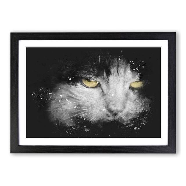 Portrait of a Cat Vol.4 - Picture Frame Graphic Art East Urban Home Size: 48cm H x 65cm W x 2cm D, Frame Option: Black Framed on Productcaster.