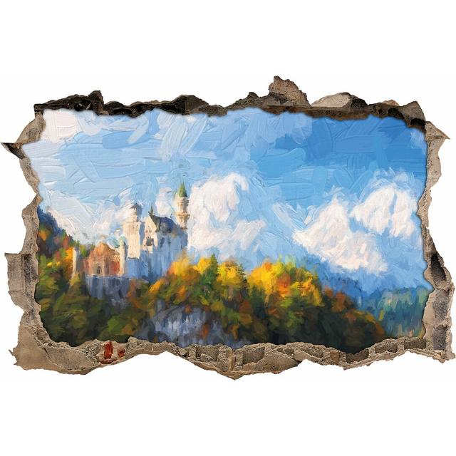 Wandtattoo Schloss Neuschwanstein im Herbst East Urban Home Größe: 42 cm H x 62 cm B x 0,02 cm T on Productcaster.