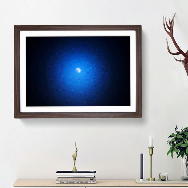 Half Moon in Abstract - Picture Frame Graphic Art Print East Urban Home Size: 48cm H x 65cm W x 2cm D, Frame Option: Walnut Framed on Productcaster.