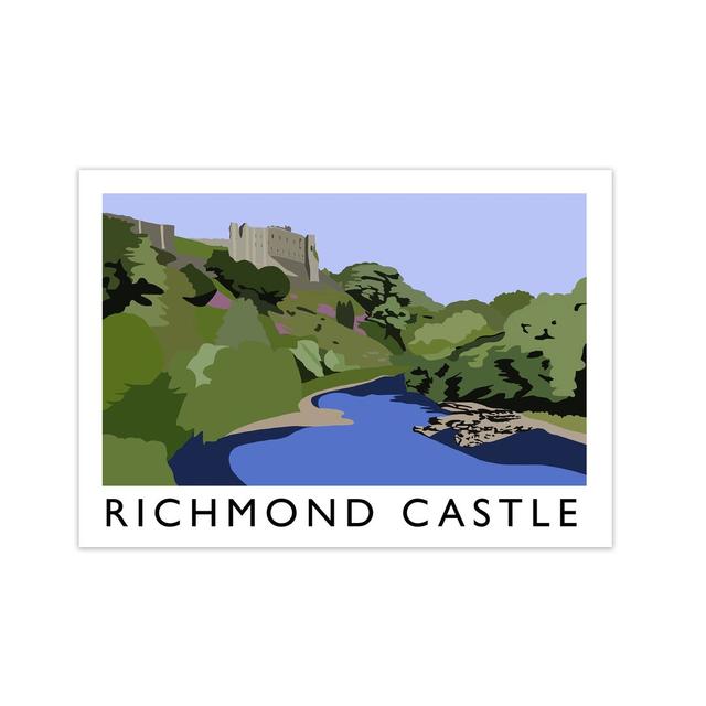 'Richmond Castle' Graphic Art Print 17 Stories Size: 42cm H x 59.4cm W x 3cm D, Format: Unframed on Productcaster.