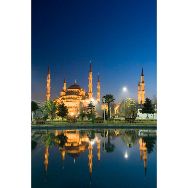 Lit Up Mosque At Night Reflected In Water by Timdeboeck - Wrapped Canvas Print 17 Stories Size: 122cm H x 81cm W x 3.8cm D on Productcaster.