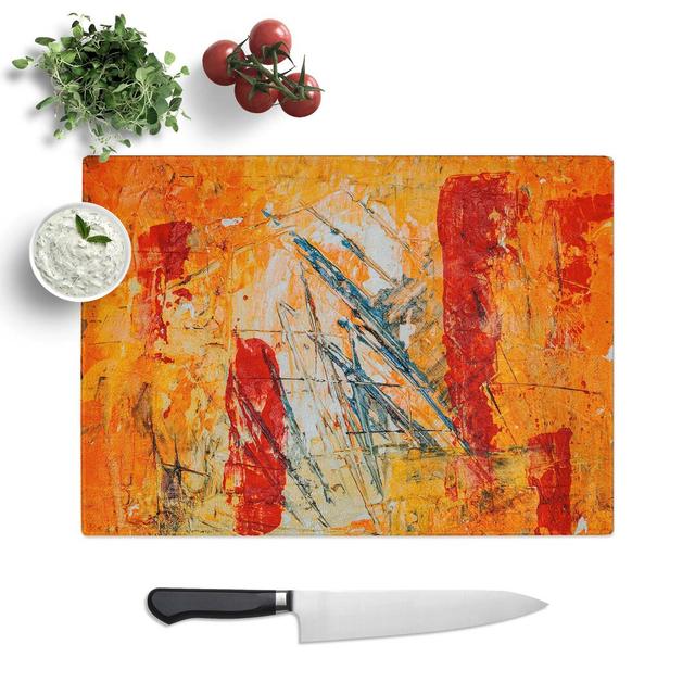 Tempered Glass Art Painting Vol.297 Chopping Board East Urban Home Size: 28.5 cm W x 20 cm L on Productcaster.