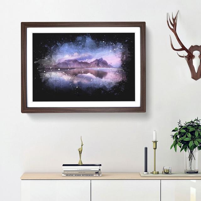 Vestrahorn Mountain in Iceland - Picture Frame Graphic Art Print East Urban Home Frame Option: Walnut Framed, Size: 62cm H x 87cm W x 2cm D on Productcaster.