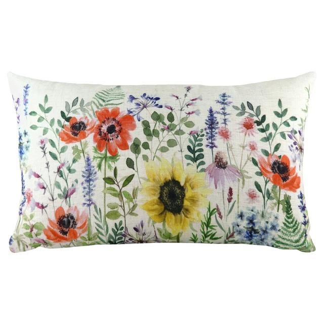 Wild Flowers Laskowski Cushion with Filling August Grove Fill Material: Polyester on Productcaster.