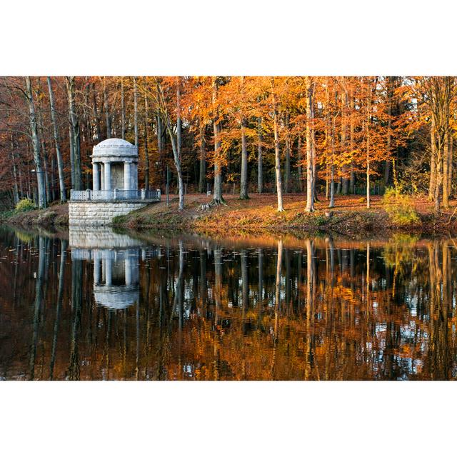 Deuss-Temple in Lake by Mysz - Wrapped Canvas Photograph Marlow Home Co. Size: 61cm H x 91cm W on Productcaster.