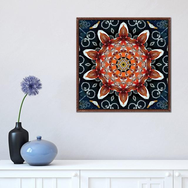 Akai Hi Mandala II by LuAnn Ostergaard - Graphic Art Print on Canvas World Menagerie Size: 45.72cm H x 45.72cm W x 3.81cm D, Format: Classic Brown Woo on Productcaster.