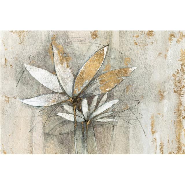 Windflowers Gold Crop by Avery Tillmon - Wrapped Canvas Painting Print Rosalind Wheeler Size: 30cm H x 46cm W on Productcaster.