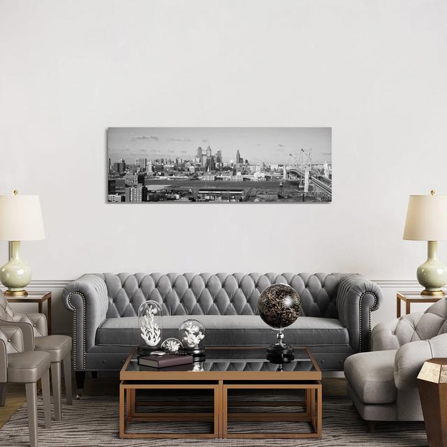 Philadelphia Skyline Cityscape - Wrapped Canvas Panoramic Photograph Brayden Studio Size: 50.8cm H x 152.4cm W x 1.905cm D on Productcaster.