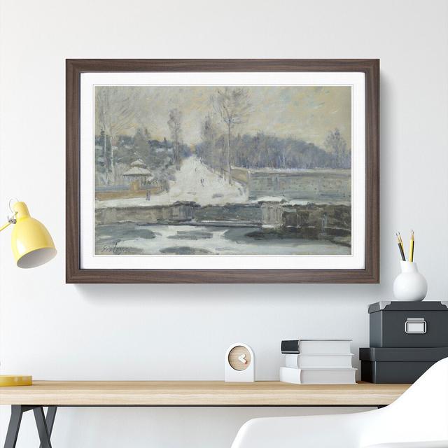 The Watering Place by Alfred Sisley - Picture Frame Painting East Urban Home Size: 27cm H x 36cm W x 2cm D, Frame Option: Walnut on Productcaster.