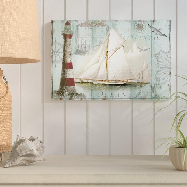 La Mer: Ship - Wrapped Canvas Painting Print East Urban Home Size: 25cm H x 38cm W on Productcaster.