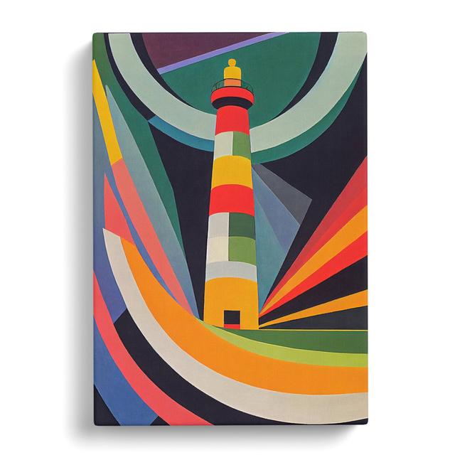 Lighthouse Abstract Modern - Wrapped Canvas Graphic Art Breakwater Bay Size: 60cm H x 40cm W x 3cm D on Productcaster.