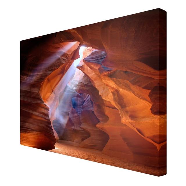 Shaft of Light in Antelope Canyon Photographic Print on Canvas East Urban Home Size: 40cm L x 60cm W on Productcaster.