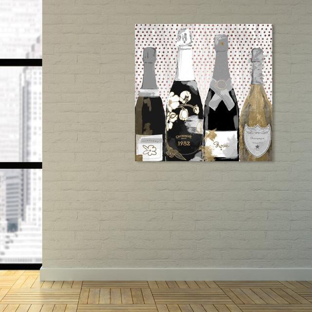 'Pass the Bottle Rose' Graphic Art on Wrapped Canvas East Urban Home Size: 50.8 cm H x 50.8 cm W x 3.8 cm D on Productcaster.