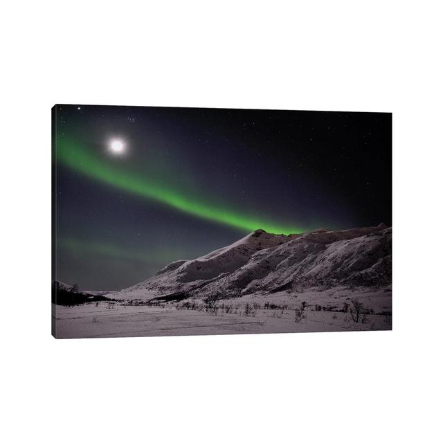 Full Moon and Aurora Borealis by Elmar Weiss - Wrapped Canvas Photograph Alpen Home Size: 20.32cm H x 30.48cm W x 1.91cm D on Productcaster.