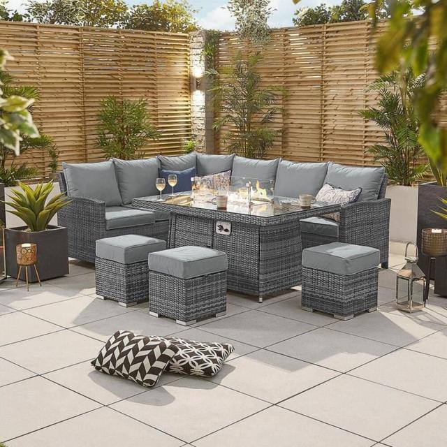 Anbal 8 - Person Seating Group with Cushions Rosalind Wheeler Colour: Grey on Productcaster.