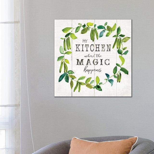 Kitchen Magic - Print August Grove Format: Wrapped Canvas, Size: 66.04cm H x 66.04cm W x 1.91cm D on Productcaster.