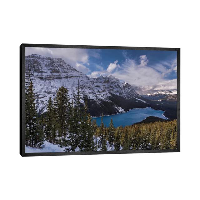 Beautiful Peyto by Sergio Lanza - Gallery-Wrapped Canvas Giclée on Canvas Ebern Designs Format: Black Floater Framed, Size: 66.04cm H x 101.6cm W on Productcaster.