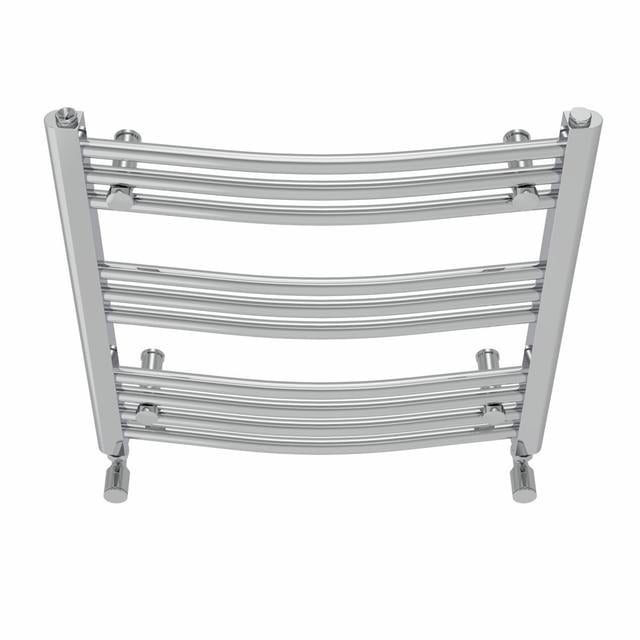 Cano Curved Heated Towel Rail Radiator Bathroom Ladder Warmer Belfry Heating Size: 60cm H x 60cm W x 5.6cm D, Finish: Chrome on Productcaster.