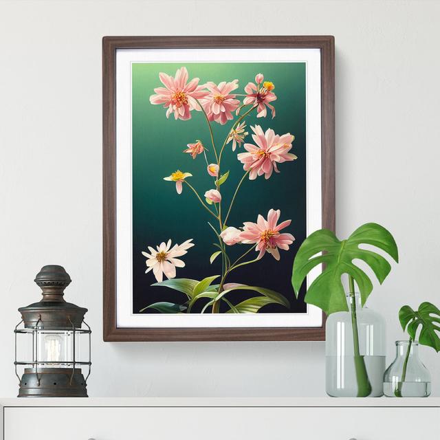 XV1022-4615X The Splendid Flowers - Single Picture Frame Print Marlow Home Co. Size: 64cm H x 46cm W x 2cm D, Frame Colour: Walnut on Productcaster.