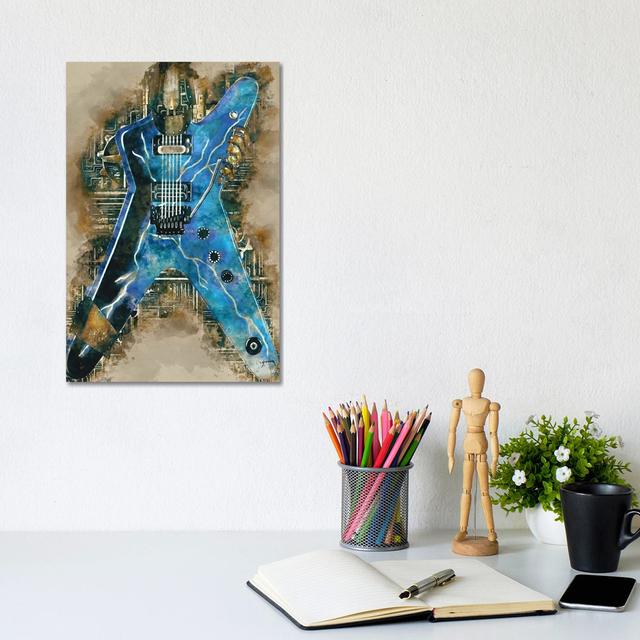 Dimebag Darrell's Steampunk Guitar - Wrapped Canvas Graphic Art ClassicLiving Size: 30.48cm H x 20.32cm W x 1.91cm D on Productcaster.