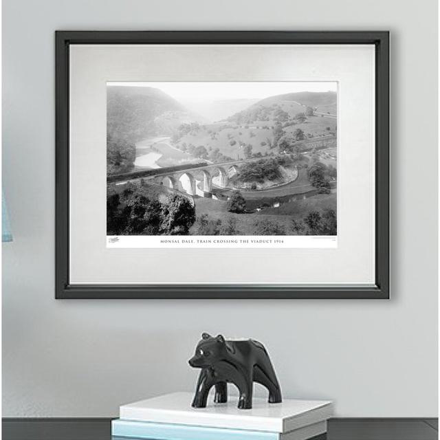 Monsal Dale, Train Crossing the Viaduct 1914' - Picture Frame Photograph Print on Paper The Francis Frith Collection Size: 45cm H x 60cm W x 2.3cm D on Productcaster.